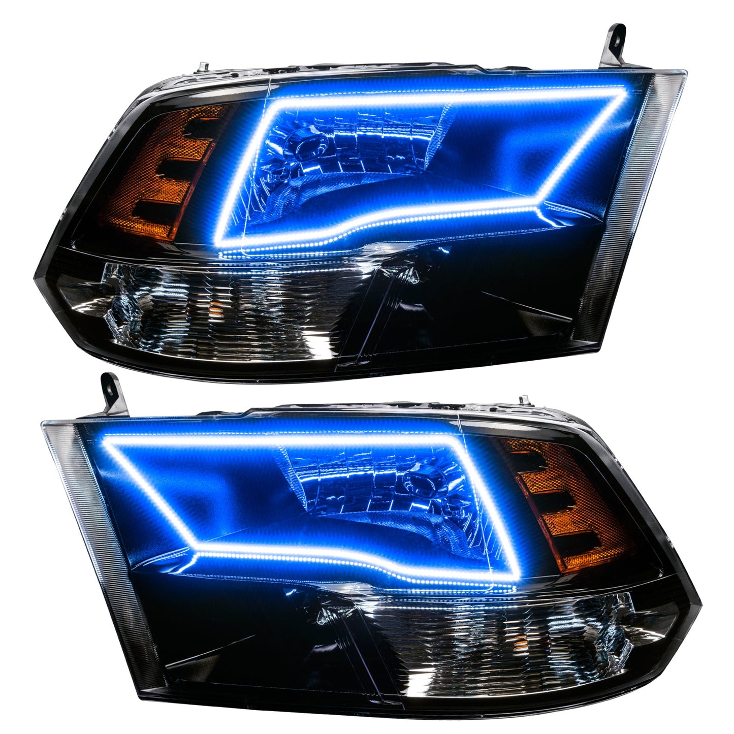 Switchback Halo Headlights (Black Housing) <br>09-18 Ram 1500 Sport