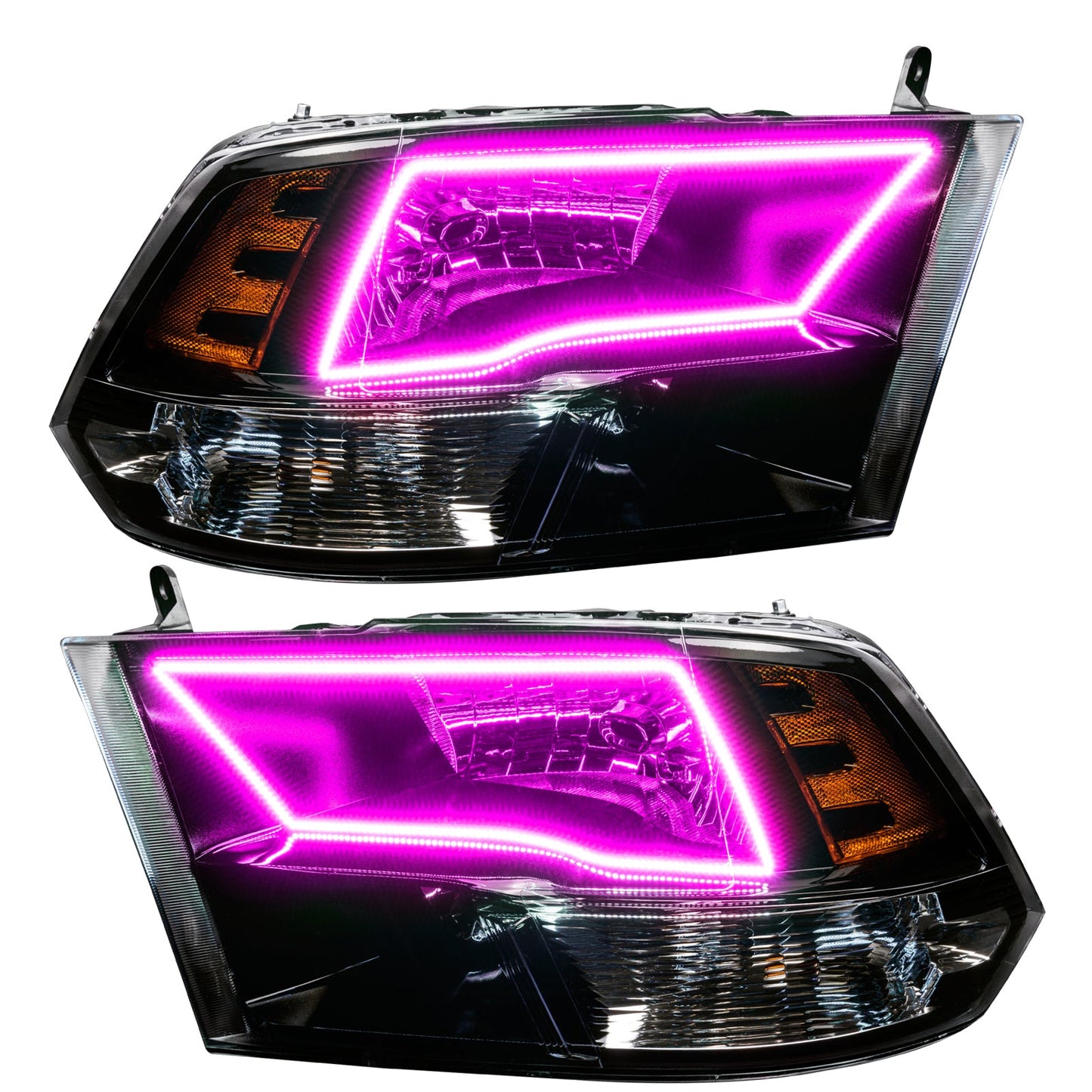 Switchback Halo Headlights (Black Housing) <br>09-18 Ram 1500 Sport