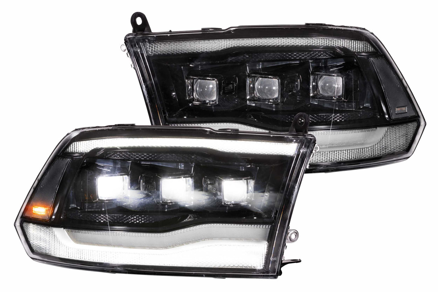 Switchback DRL/Turn Signal Carbide LED Headlights <br> 09-18 Dodge Ram