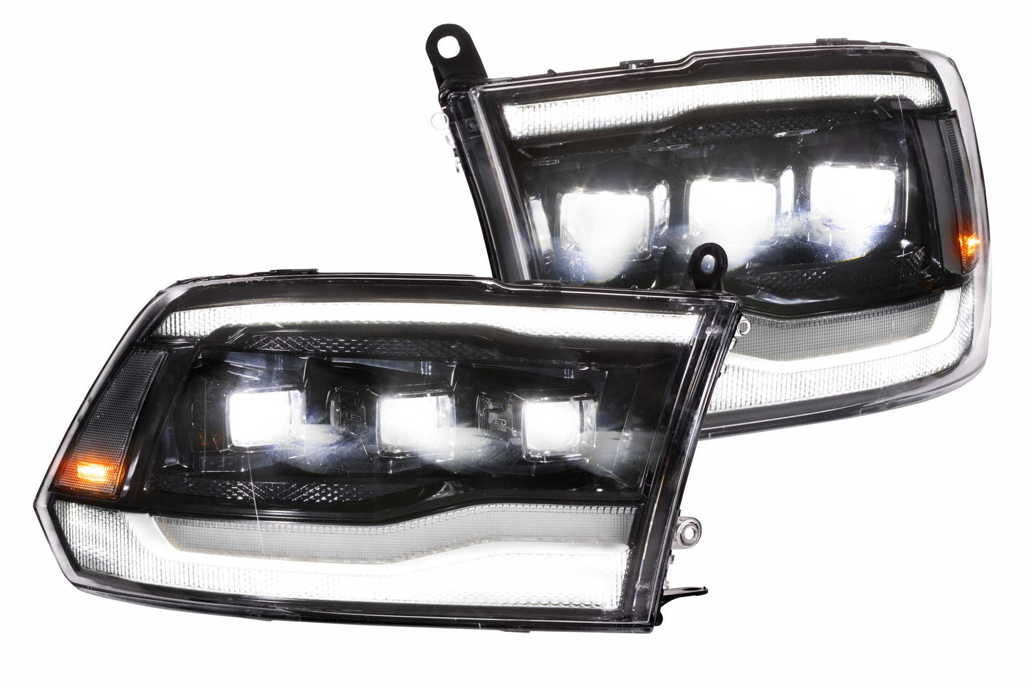 Switchback DRL/Turn Signal Carbide LED Headlights <br> 09-18 Dodge Ram