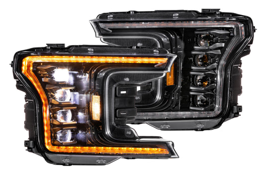 XB LED Headlights <br> 18-20 Ford F150 (Pair / ASM Amber DRL) (Gen 2)