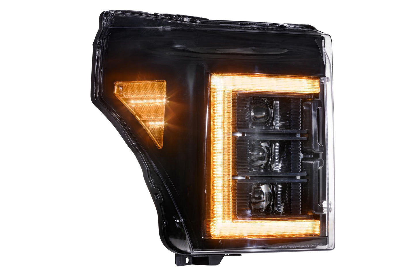 XB LED Headlights <br> 11-16 Ford Super Duty (Pair / Amber DRL)