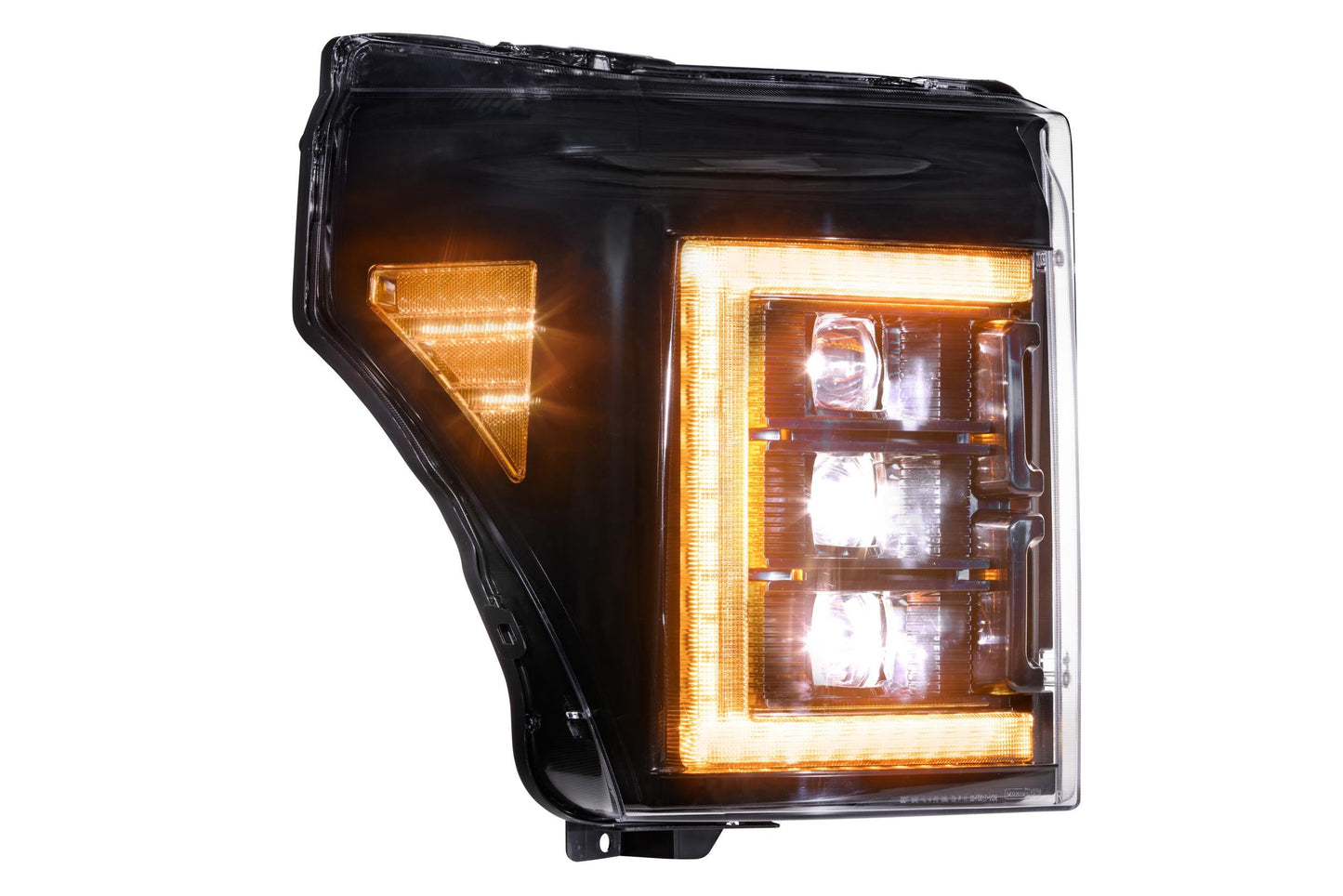 XB LED Headlights <br> 11-16 Ford Super Duty (Pair / Amber DRL)