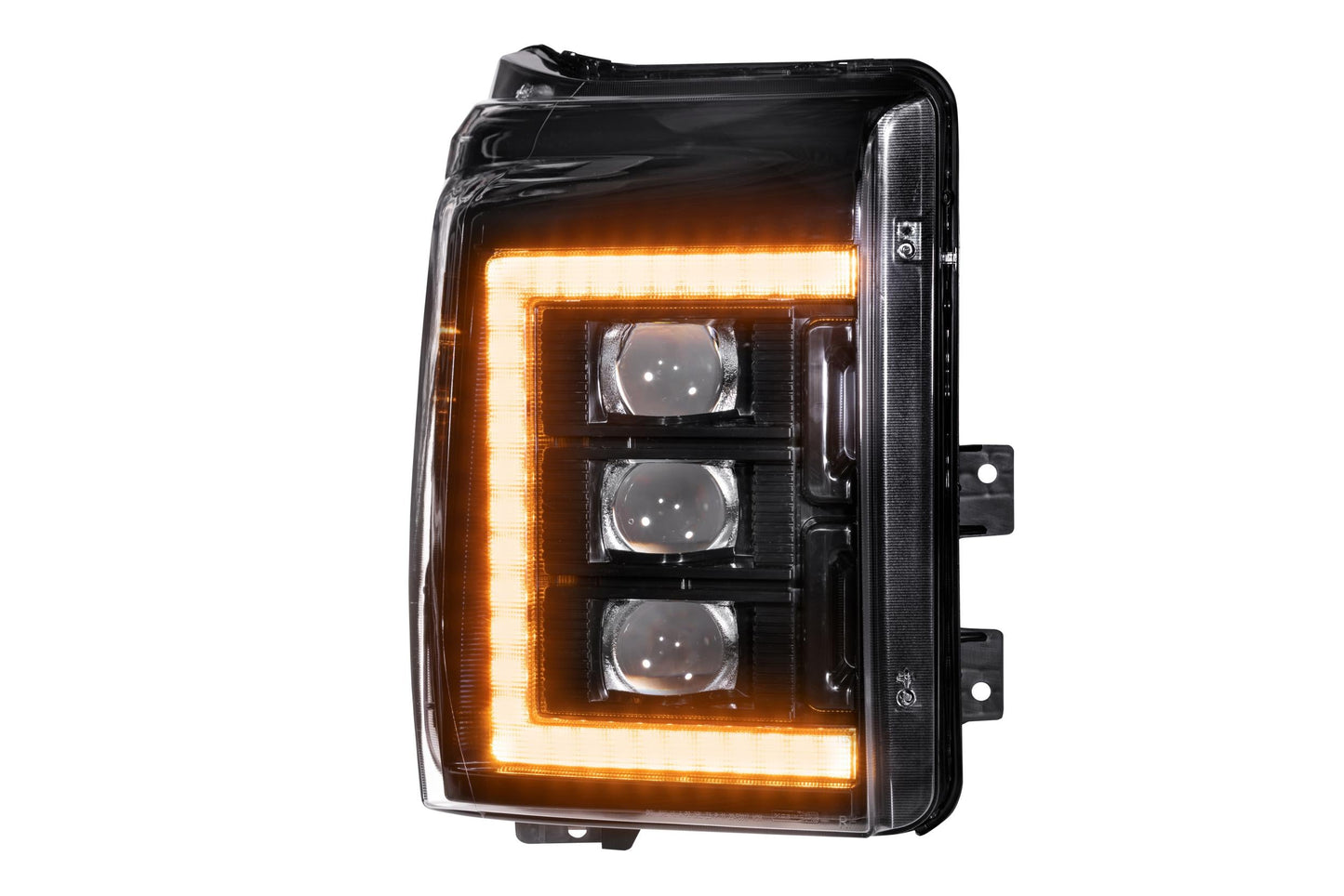 XB LED Headlights <br> 11-16 Ford Super Duty (Pair / Amber DRL)