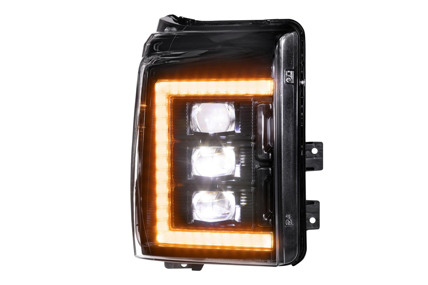 XB LED Headlights <br> 11-16 Ford Super Duty (Pair / Amber DRL)