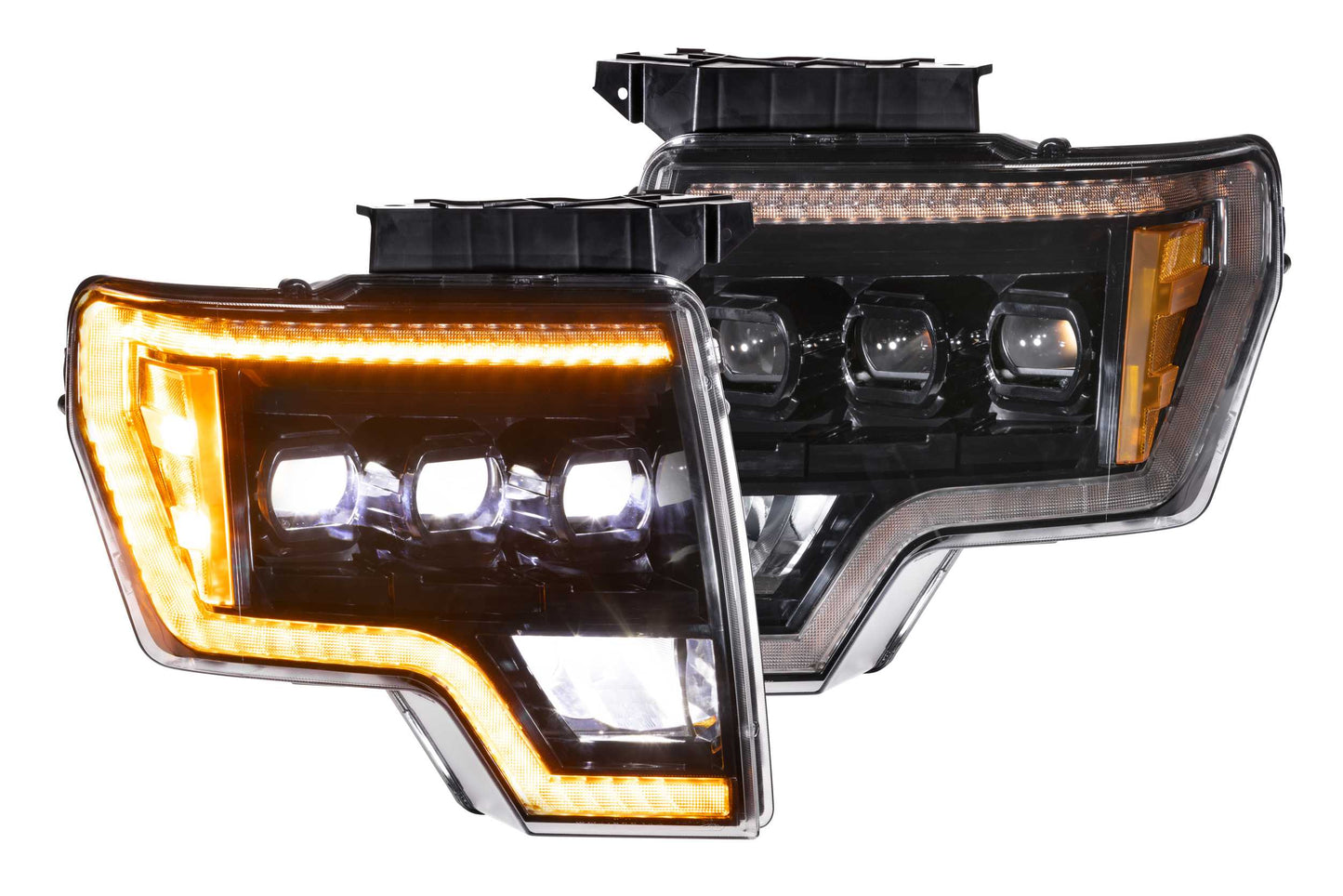 XB LED Headlights <br> 09-14 Ford F150 (Pair / ASM Amber DRL)