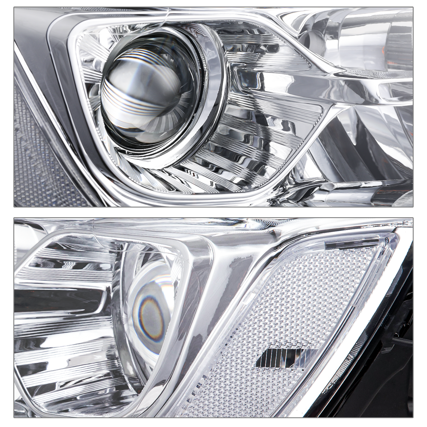 Projector Headlights w/LED Bulbs (Chrome)<br>14-16 Jeep Grand Cherokee