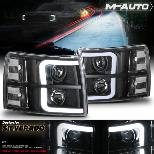 Projector Headlight w/LED DRL <br>07-14 Chevy Silverado