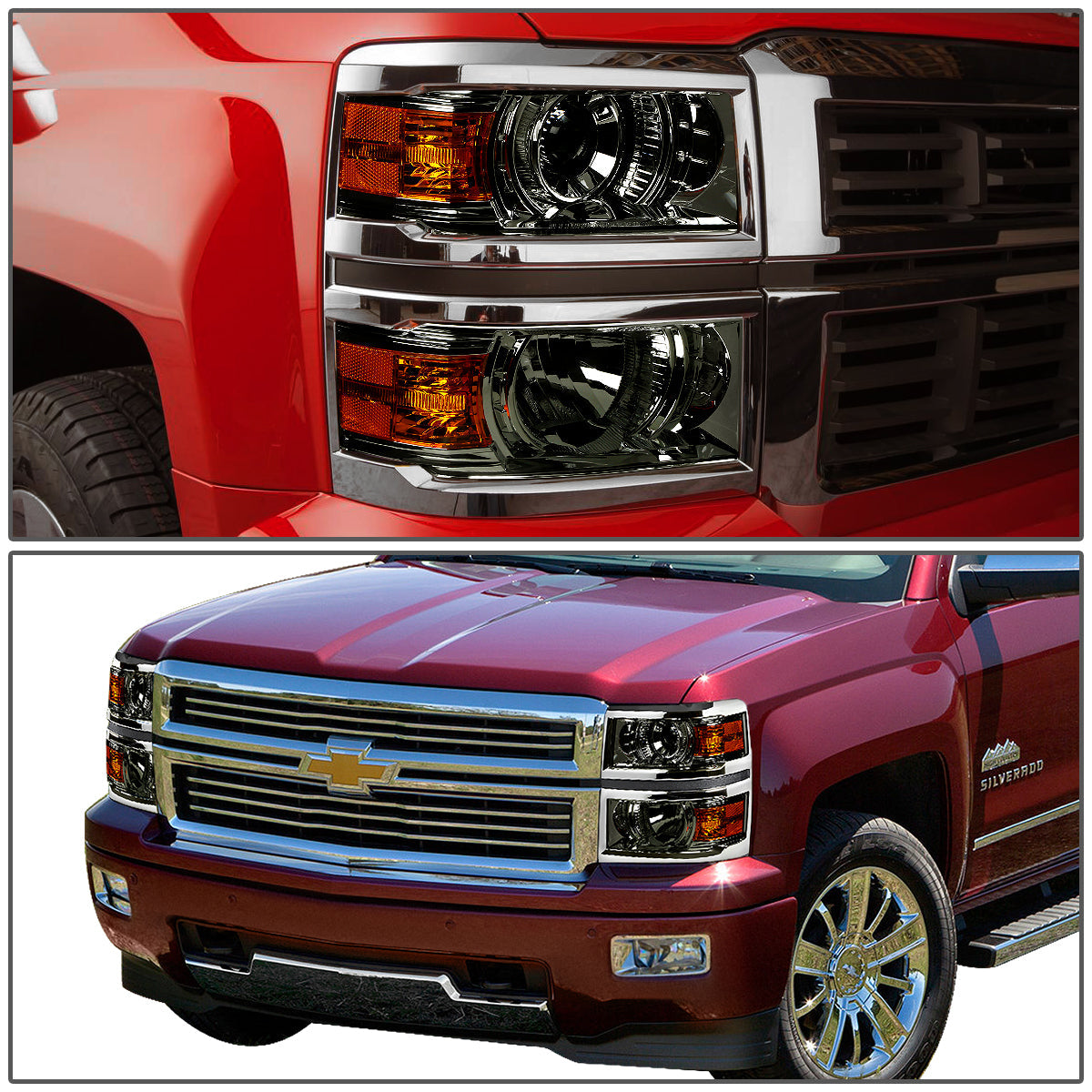 Angel Eyes Projector Headlights <br>14-15 Chevy Silverado 1500