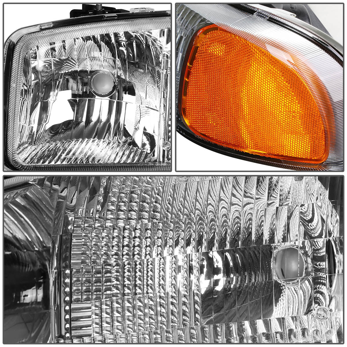 4Pcs Factory Style Headlight Lamps+Bumper Lights <br>99-07 GMC Sierra1500, 2500, 3500, Yukon