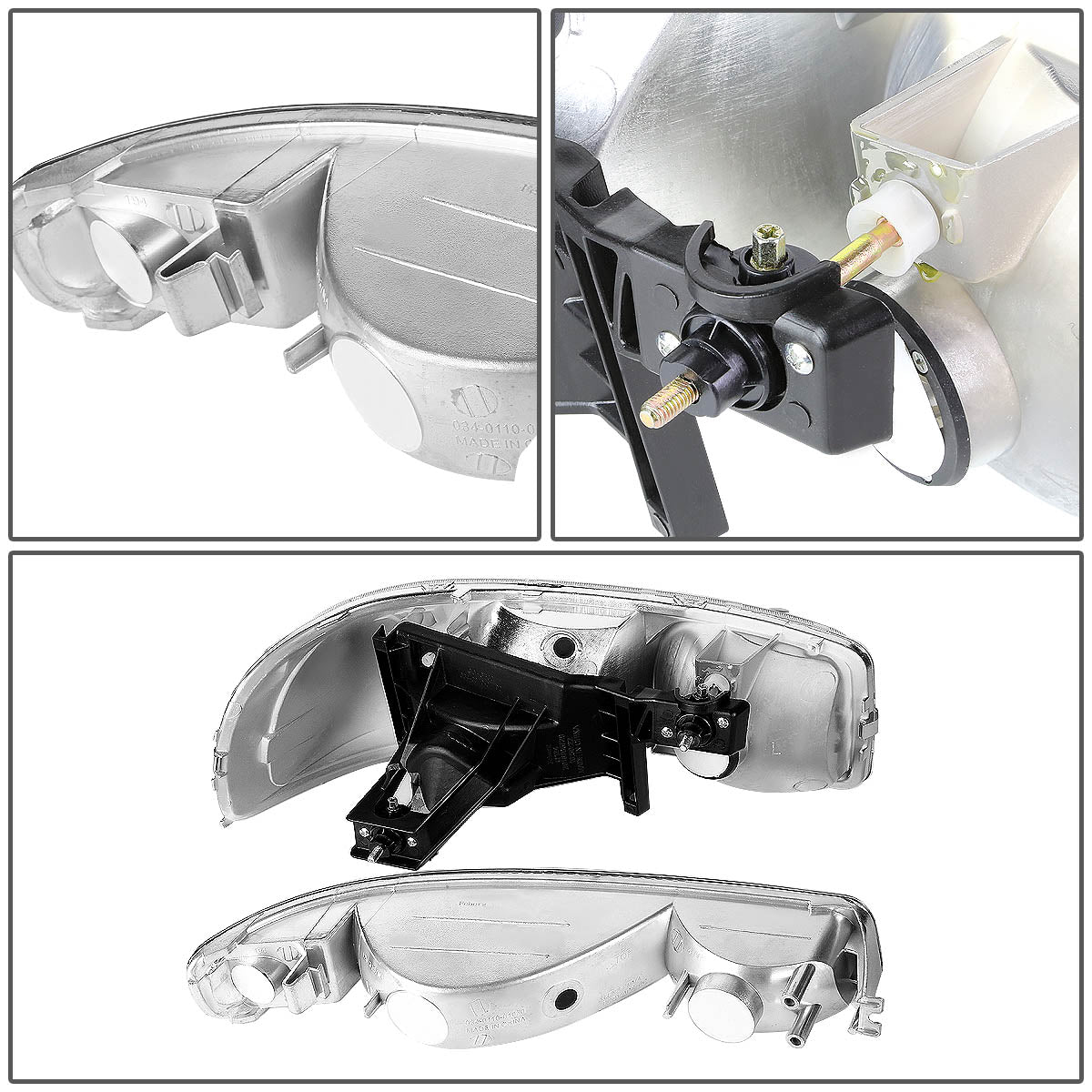 4Pcs Factory Style Headlight Lamps+Bumper Lights <br>99-07 GMC Sierra1500, 2500, 3500, Yukon