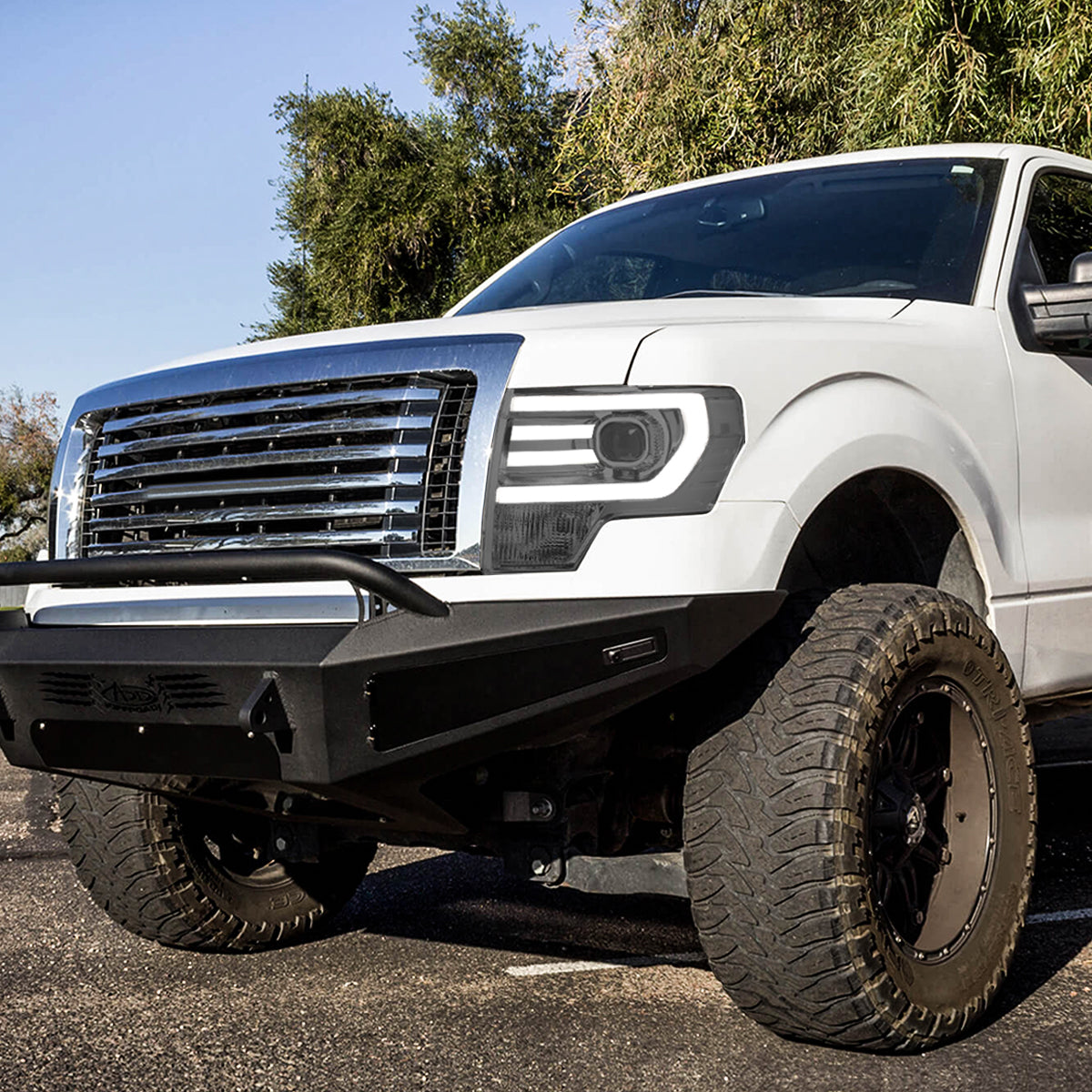 Chrome Housing LED DRL Projector Headlights <br> 09-14 Ford F-150