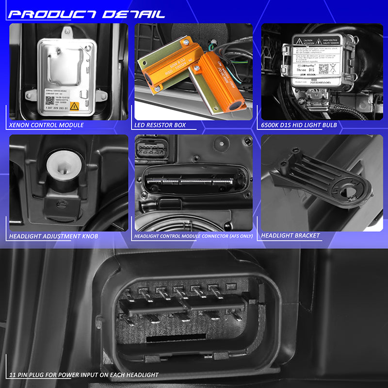 Start-Up LED DRL Sequential Projector Headlights <br> 14-18 BMW X5