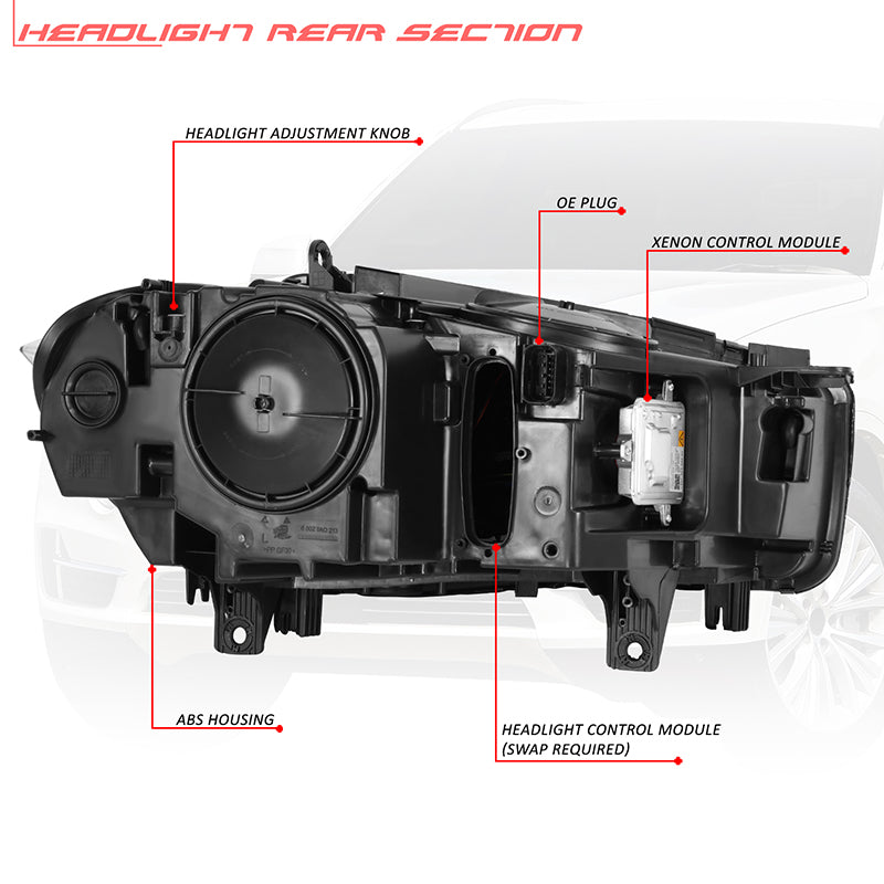 Start-Up LED DRL Sequential Projector Headlights <br> 14-18 BMW X5