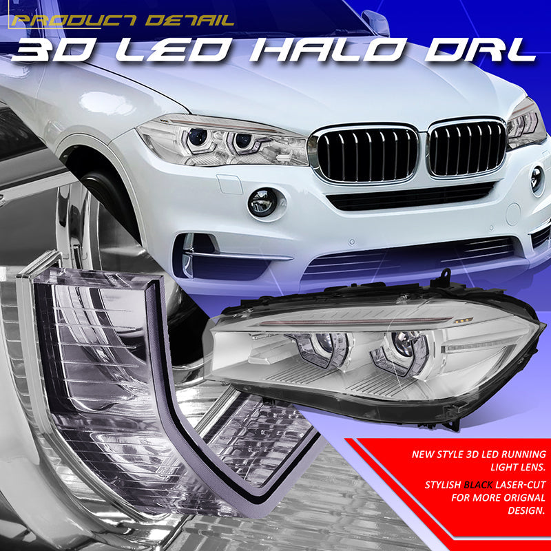 Start-Up LED DRL Sequential Projector Headlights <br> 14-18 BMW X5