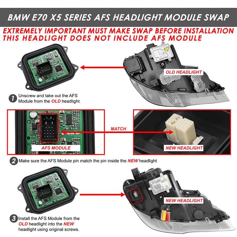 Start-Up LED DRL Sequential Projector Headlights <br>11-13 BMW X5