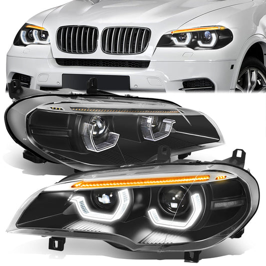 Start-Up LED DRL Sequential Projector Headlights <br>11-13 BMW X5