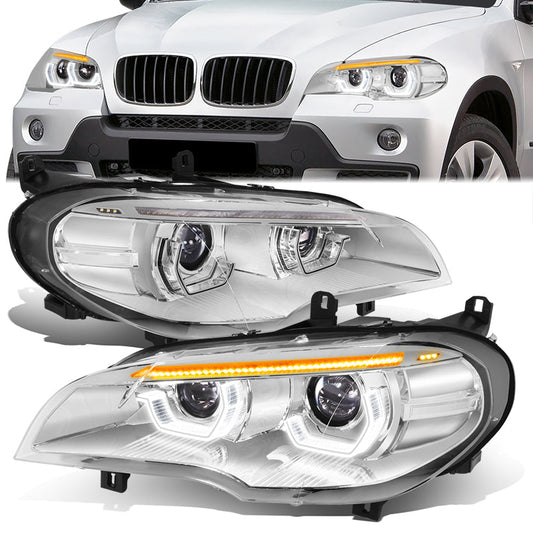 Start-Up LED DRL Sequential Projector Headlights <br>07-10 BMW X5