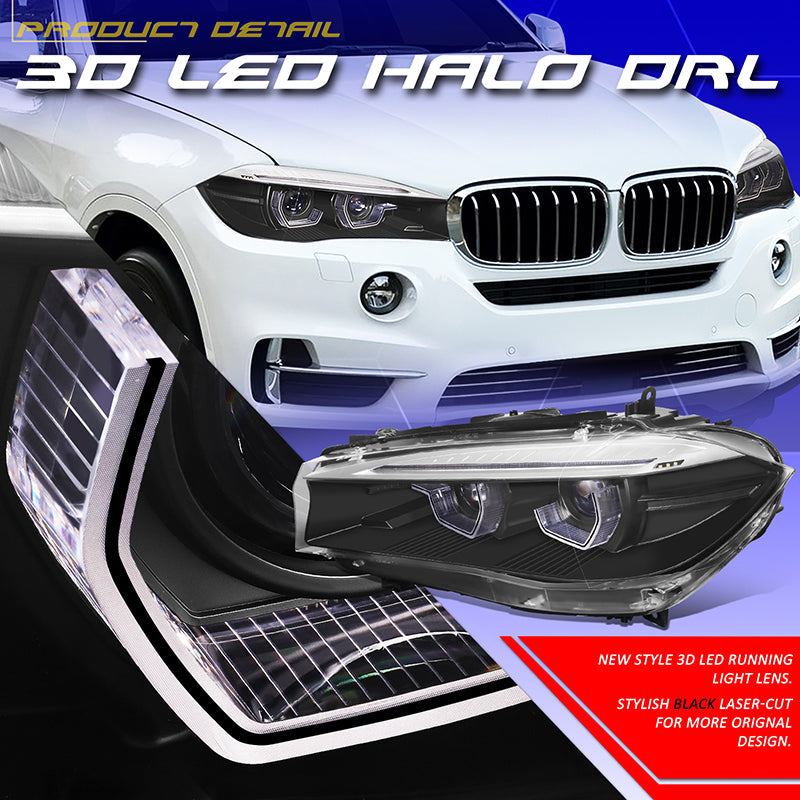 Start-Up LED DRL Sequential Projector Headlights <br> 14-18 BMW X5