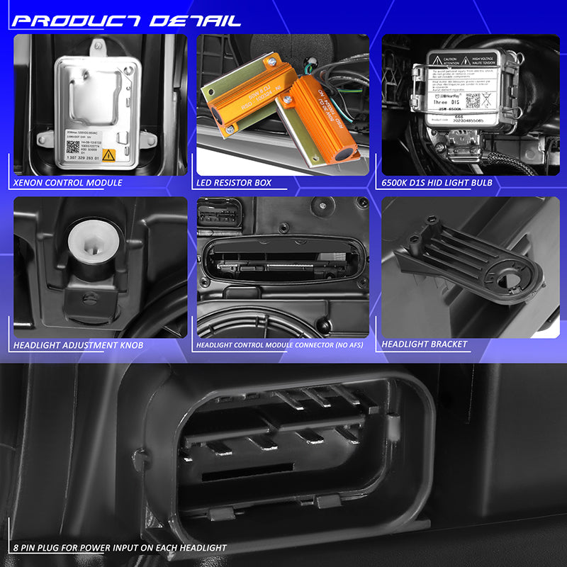 Start-Up LED DRL Sequential Projector Headlights <br> 14-18 BMW X5