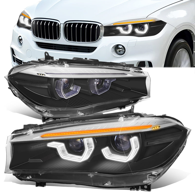 Start-Up LED DRL Sequential Projector Headlights <br> 14-18 BMW X5