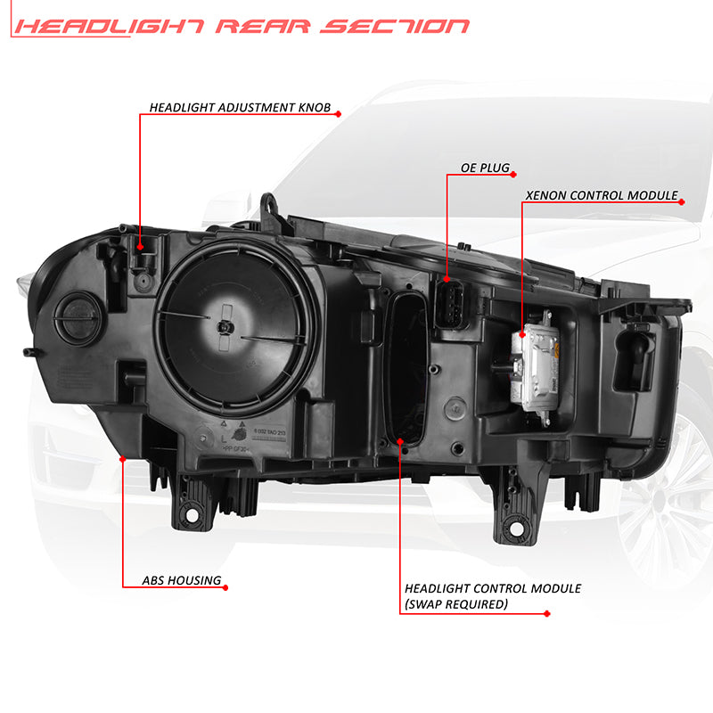 Start-Up LED DRL Sequential Projector Headlights <br> 14-18 BMW X5