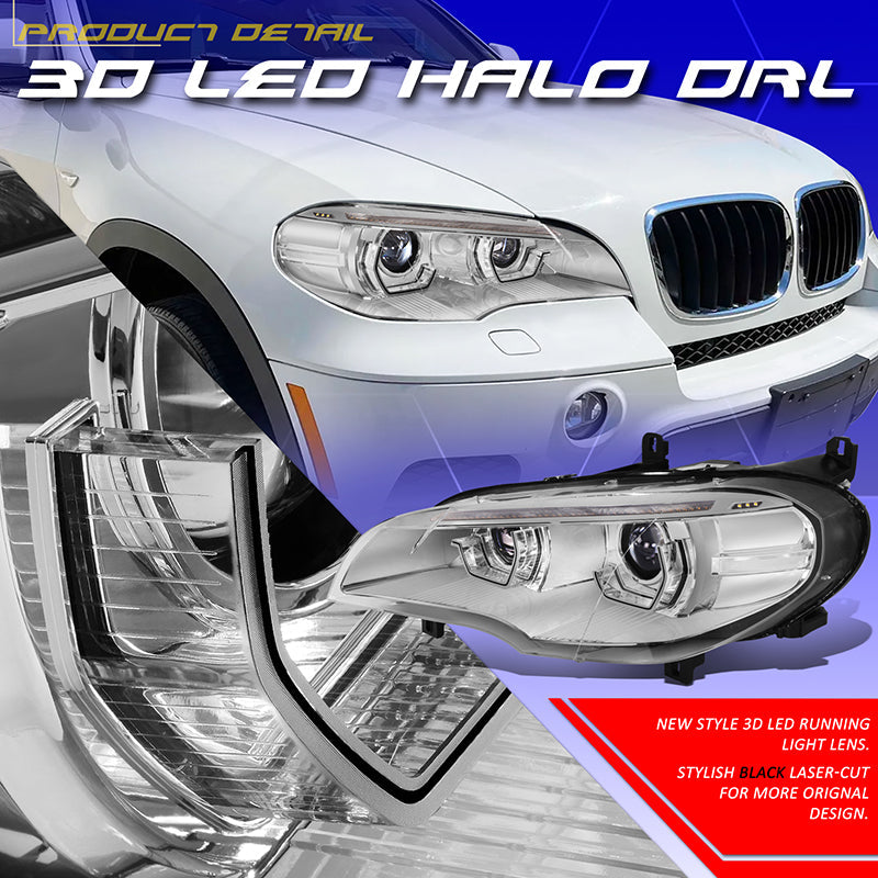 Start-Up LED DRL Sequential Projector Headlights <br>11-13 BMW X5