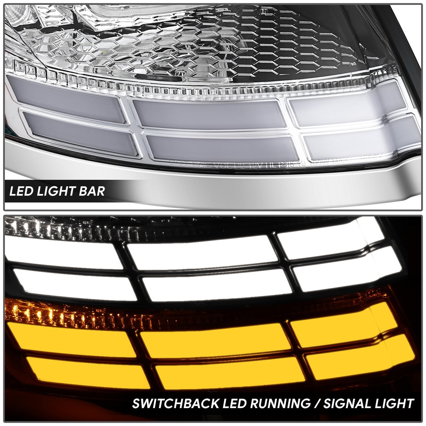 RGB LED DRL Switchback Projector Headlights <br>04-18 Volvo VN VNL 300 400 430 630 740 760 860