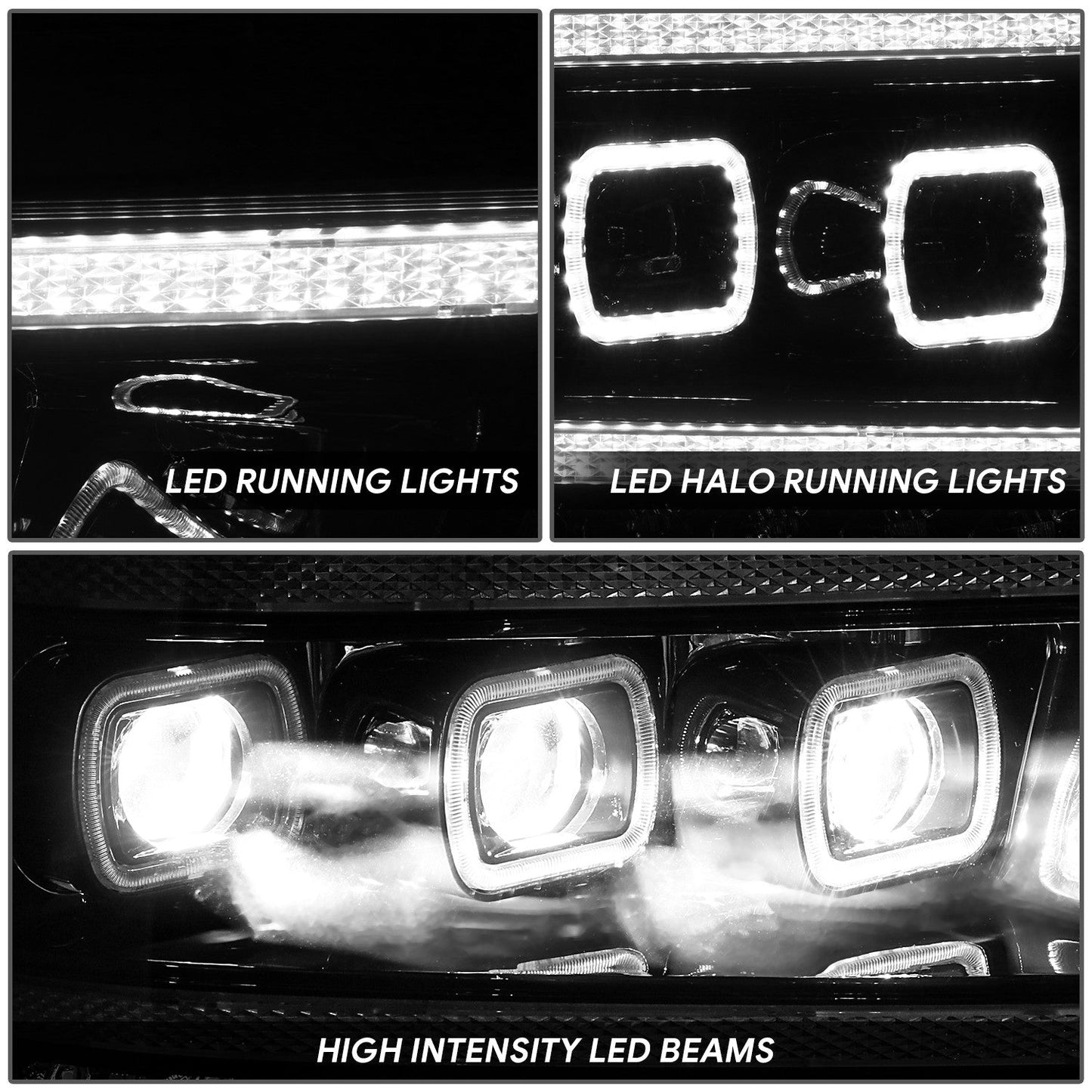 Sequential Full LED DRL Projector Headlights <br>19-24 Ram 1500