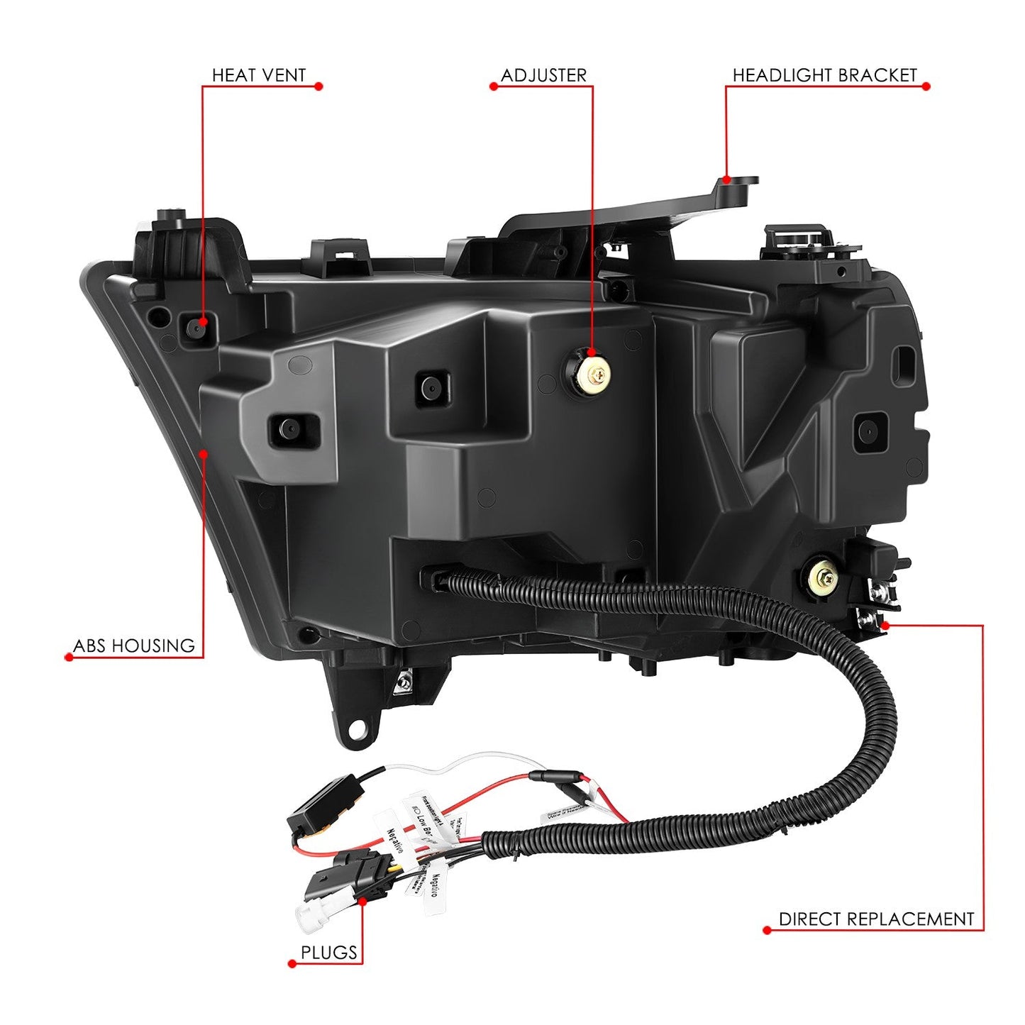 Sequential Full LED DRL Projector Headlights <br>19-24 Ram 1500