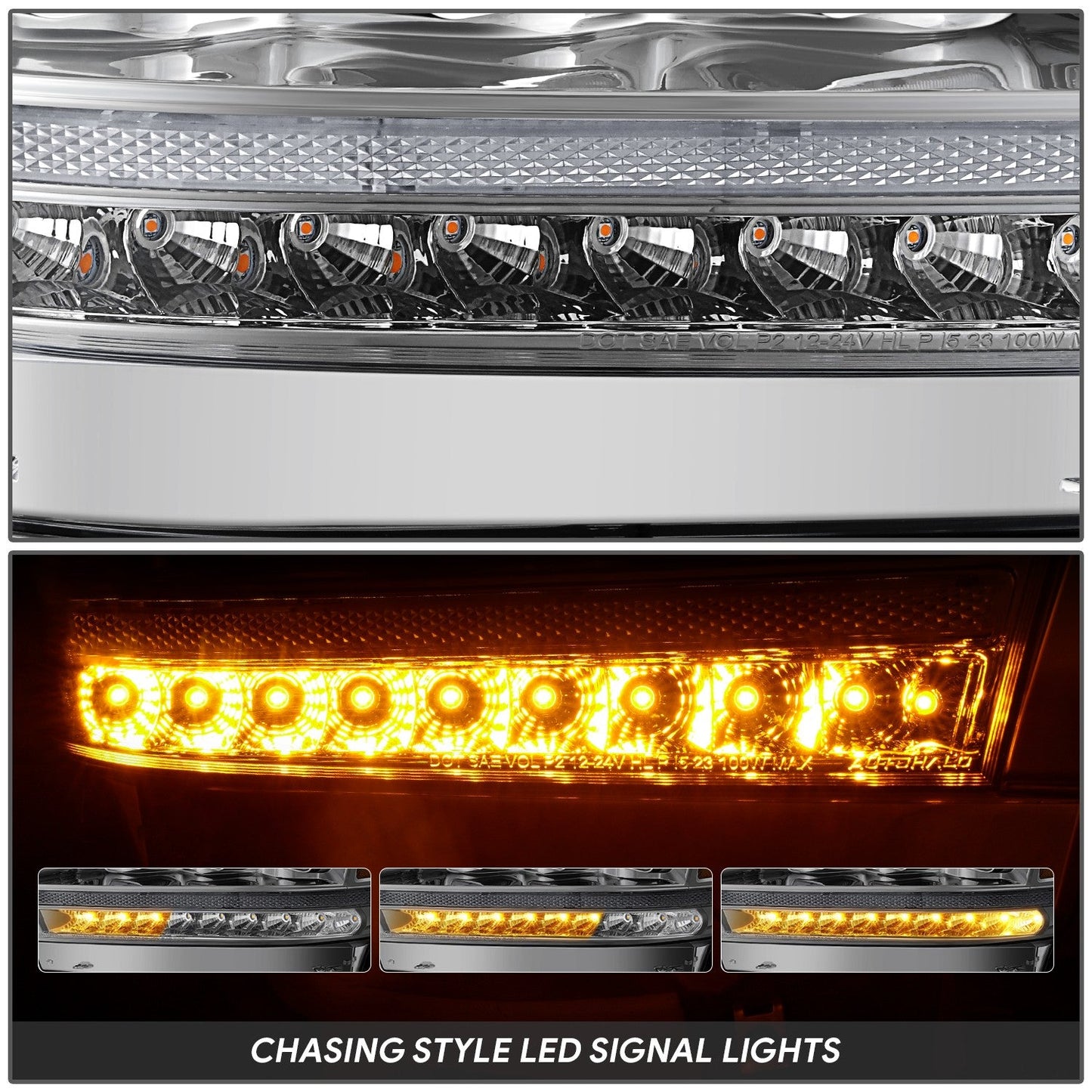 Sequential Full LED DRL Projector Headlights <br>19-24 Ram 1500