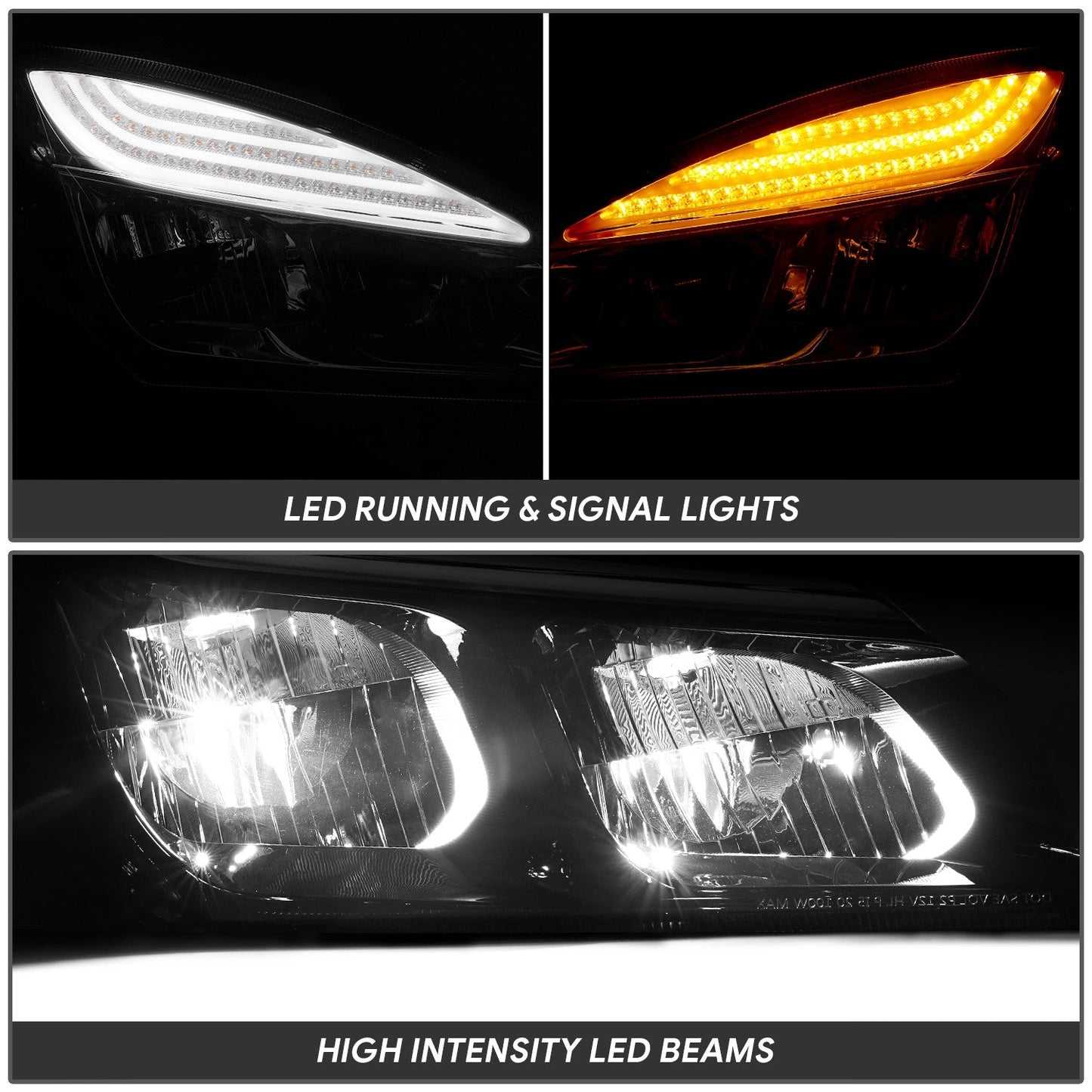 Switchback Full LED DRL Headlights <br>18-24 Freightliner Cascadia