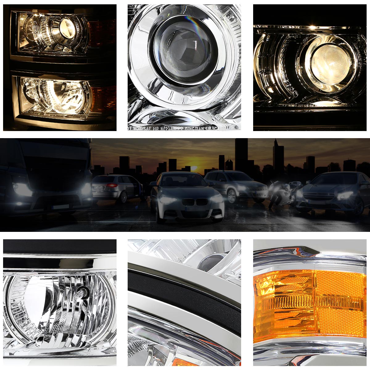 Projector Headlights <br> 14-15 Chevy Silverado 1500