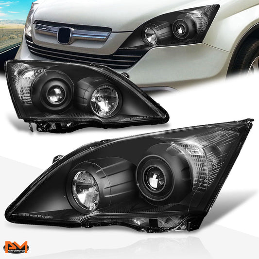 Black Housing Projector Headlights <br> 07-11 Honda CRV