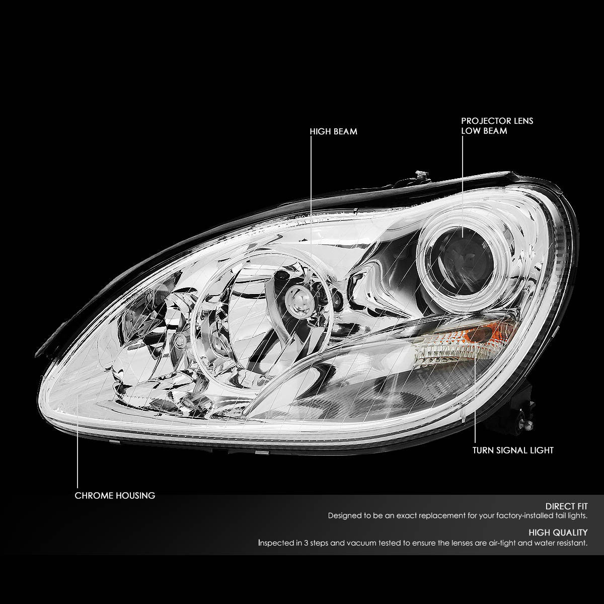 Projector Headlights<br>00-06 Mercedes Benz S430 S500 S600