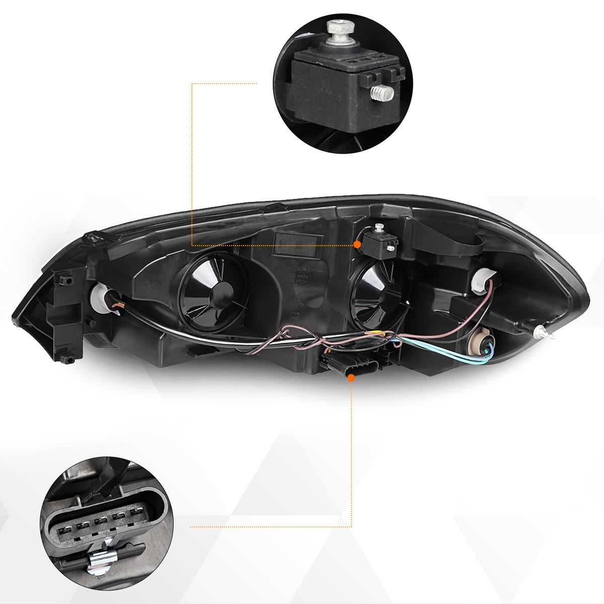 Chrome Housing LED DRL Headlights <br> 06-13 Chevy Impala, 06-07 Monte Carlo