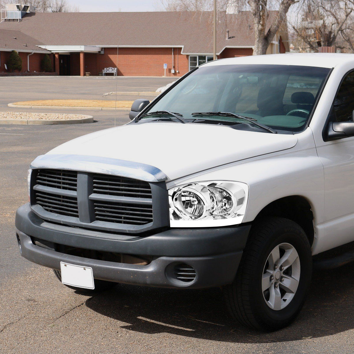 Chrome Housing LED DRL Headlights <br> 06-09 Dodge Ram 1500 2500 3500