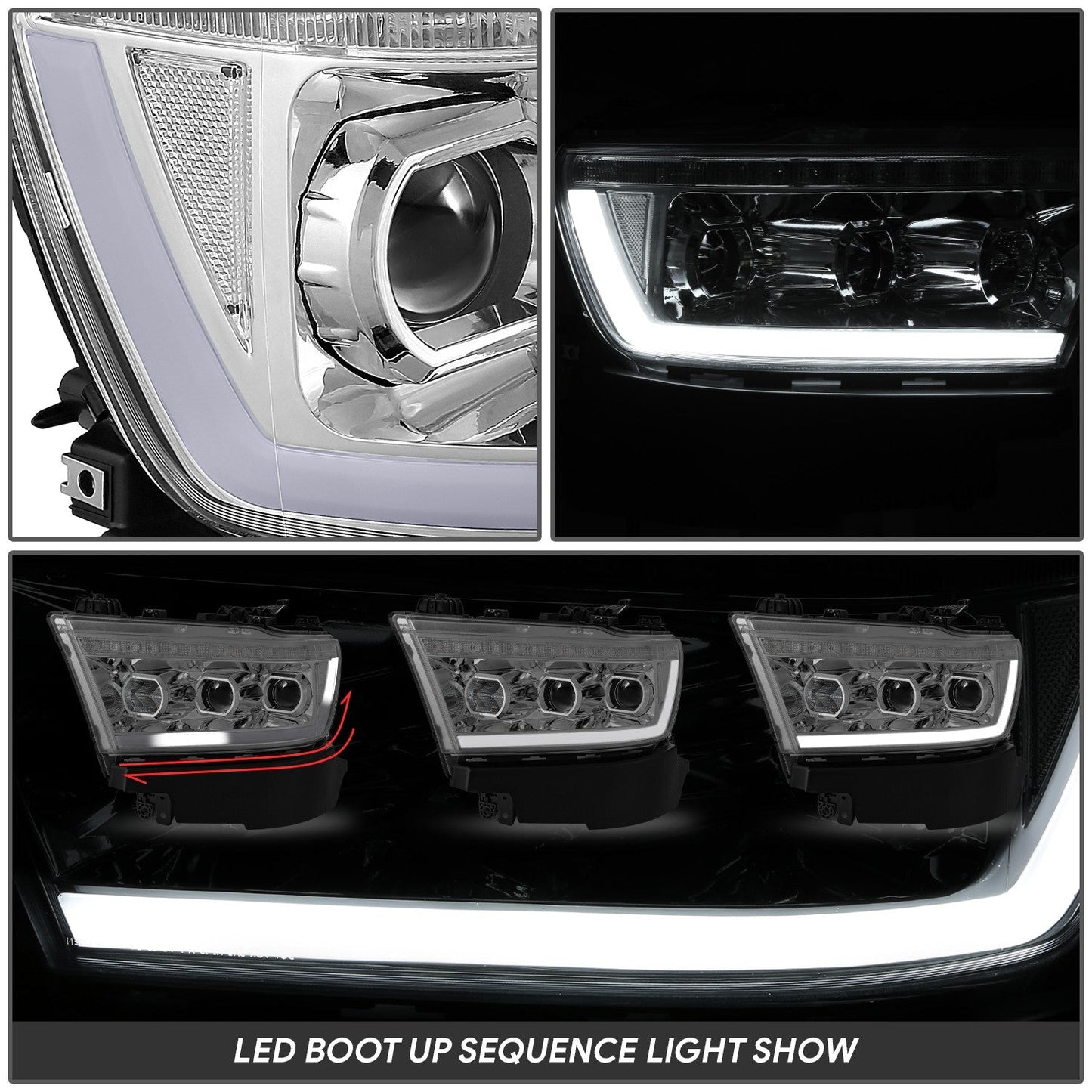 Start-Up LED DRL Projector Headlights <BR> 19-24 Ram 1500