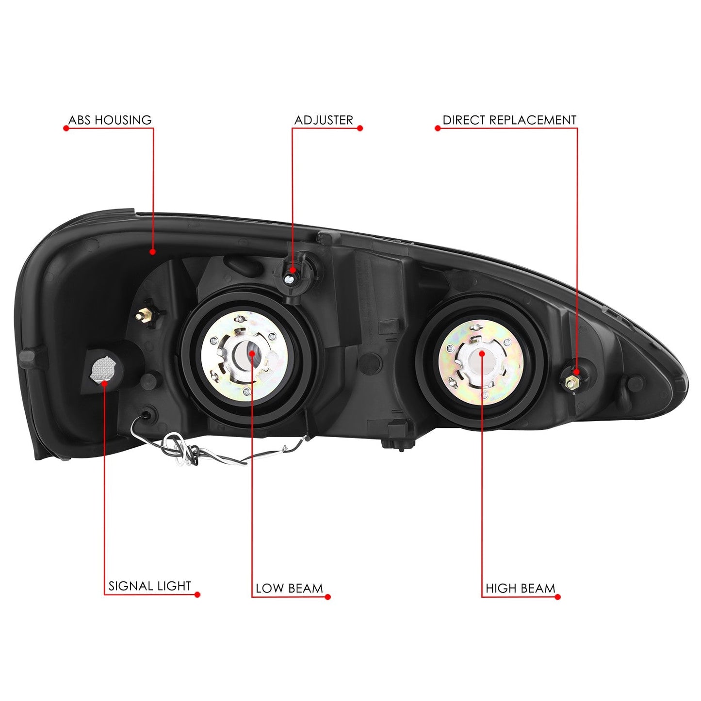 3D LED DRL Headlights <br> 04-08 Pontiac Grand Prix