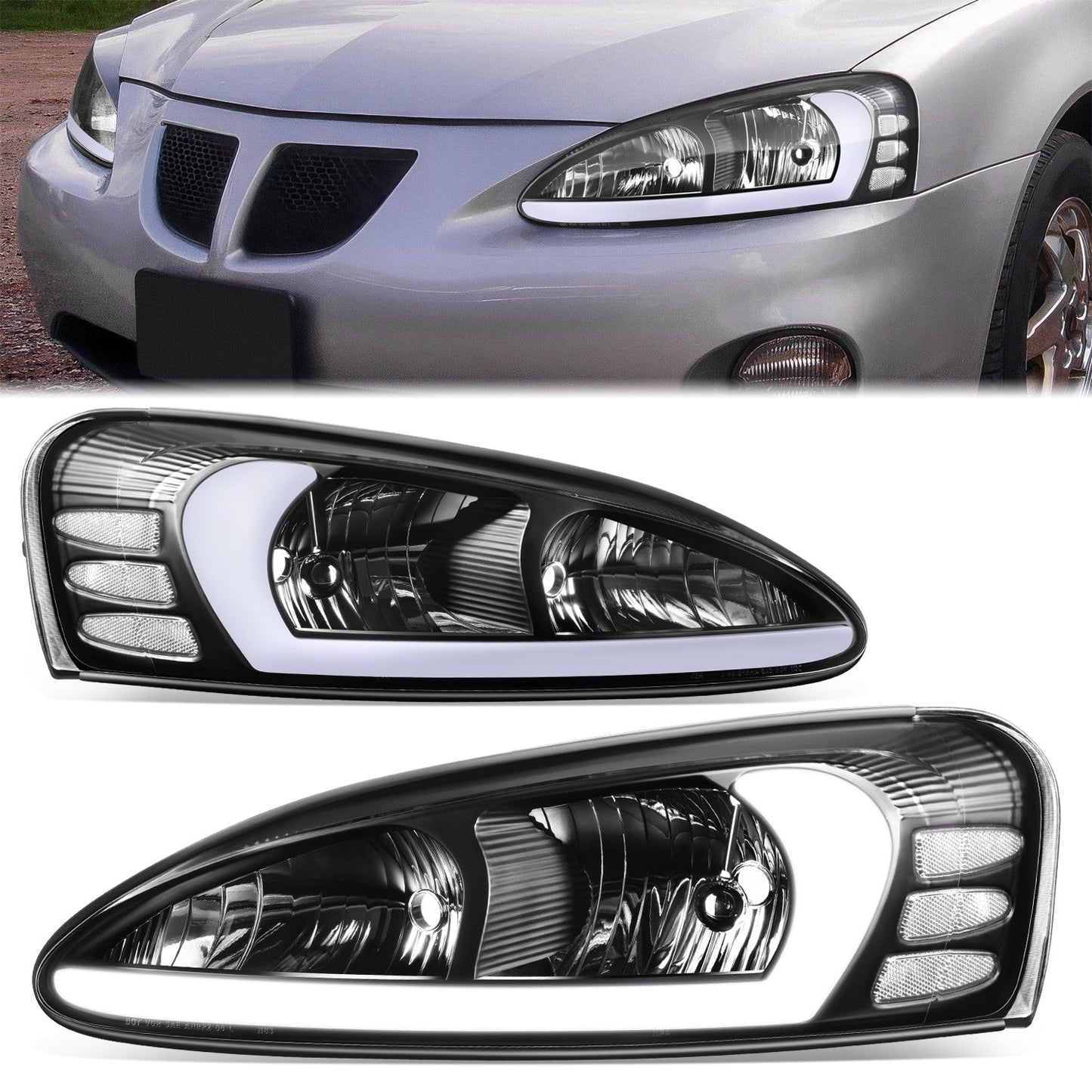 3D LED DRL Headlights <br> 04-08 Pontiac Grand Prix