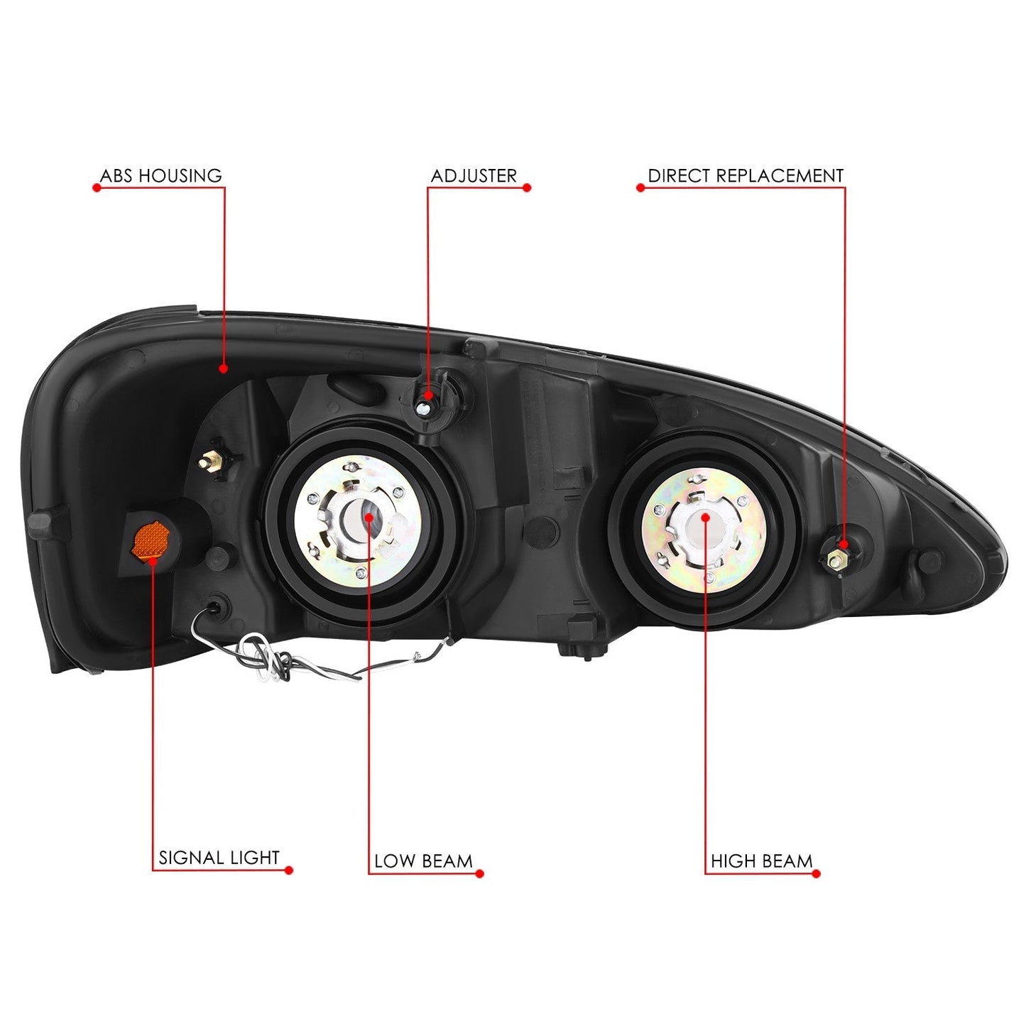 3D LED DRL Headlights <br> 04-08 Pontiac Grand Prix