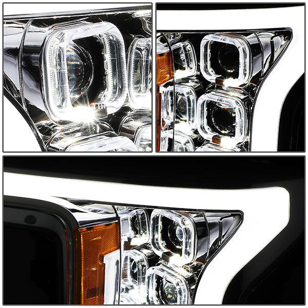 Triple Sequential LED DRL Projector Headlights<br>18-20 Ford F150