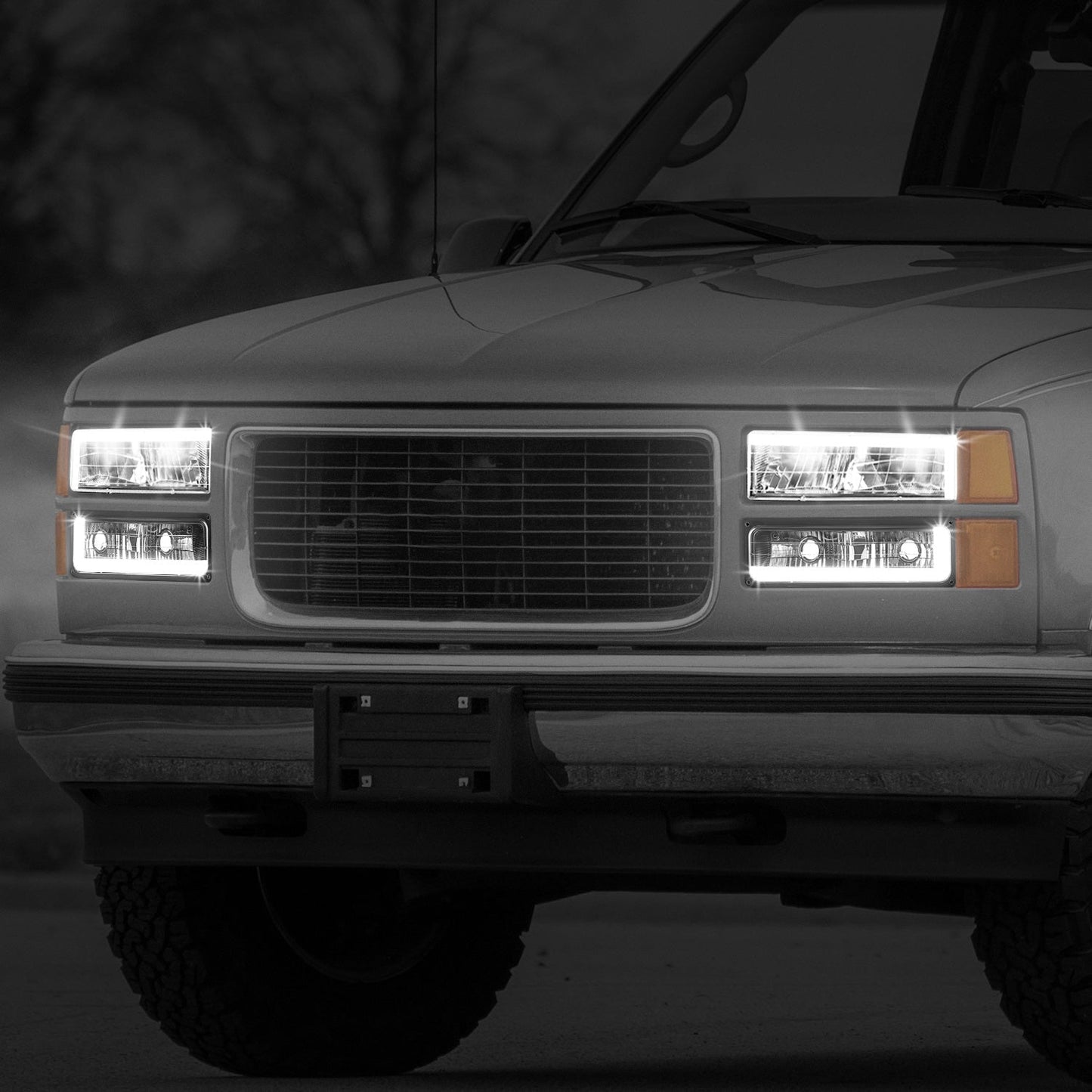 C-LED DRL Headlights <br>88-02 Chevy GMC C/K 1500-3500 Suburban,Yukon