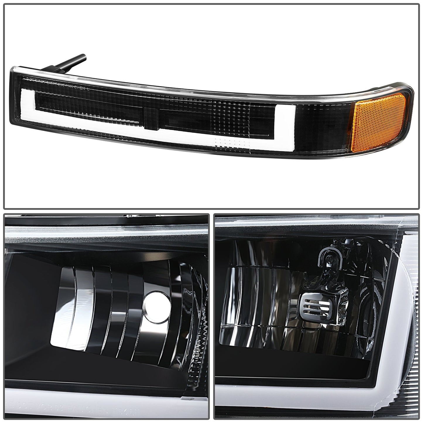 U-Style Bar Switchback LED Headlights <br>03-23 Checy Express, GMC Savana, 1500-4500