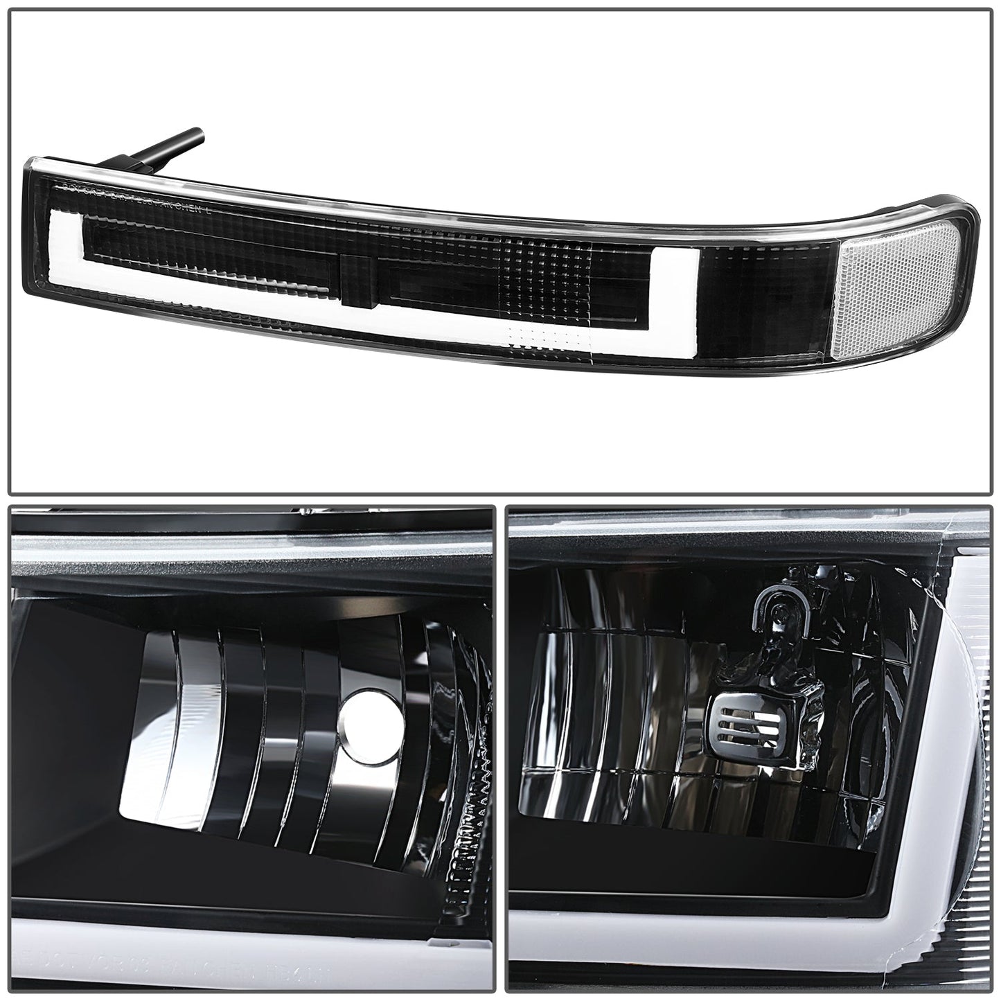 U-Style Bar Switchback LED Headlights <br>03-23 Checy Express, GMC Savana, 1500-4500