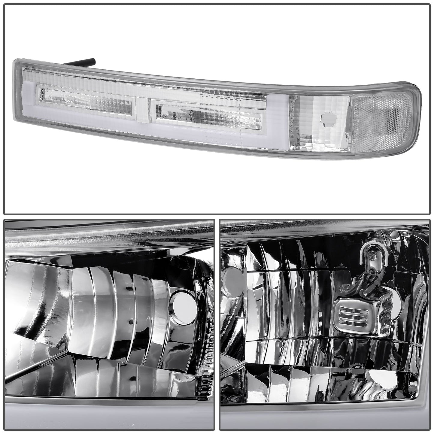 U-Style Bar Switchback LED Headlights <br>03-23 Checy Express, GMC Savana, 1500-4500