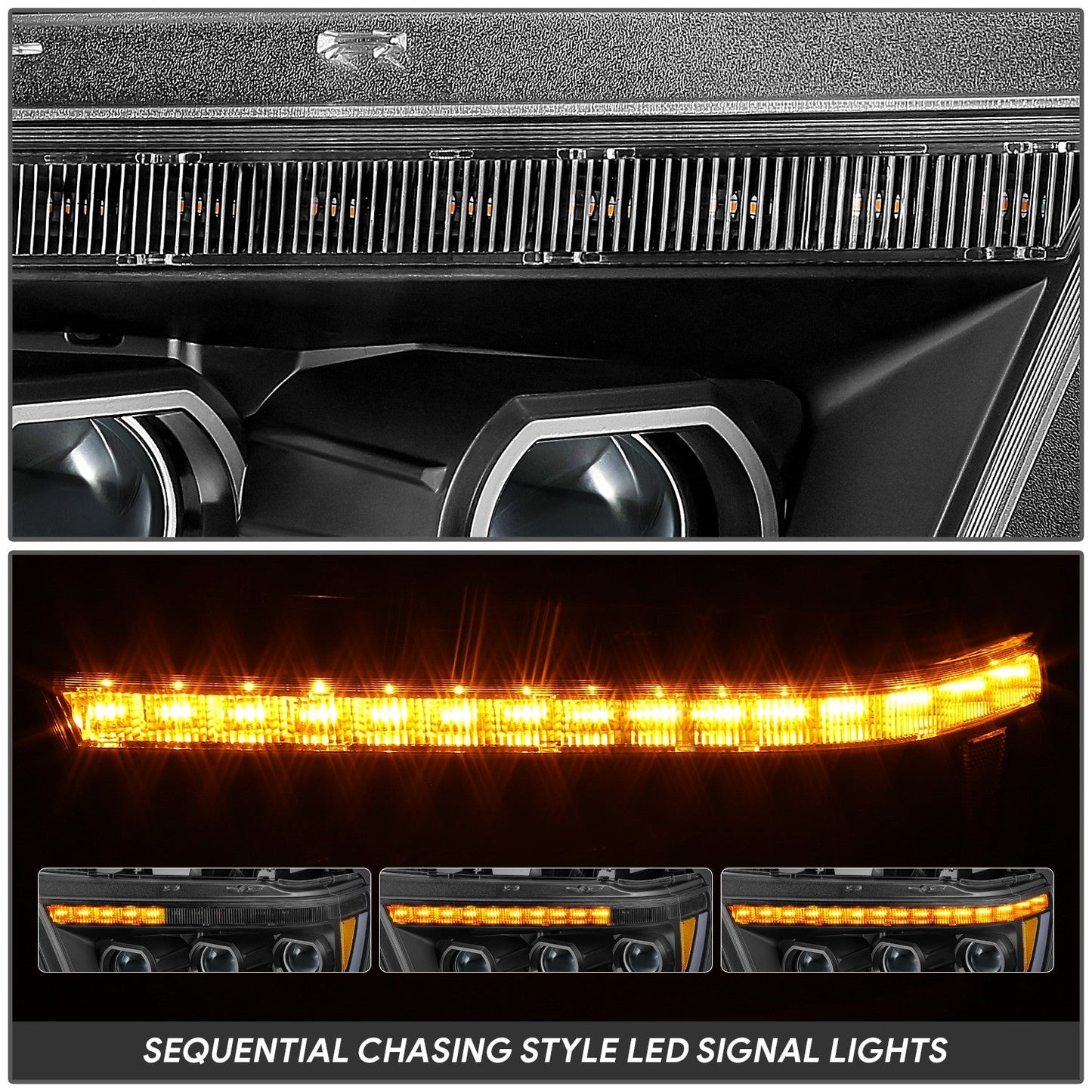 Start-Up DRL/ Sequential LED Projector Headlights <br> 19-24 Ram 1500