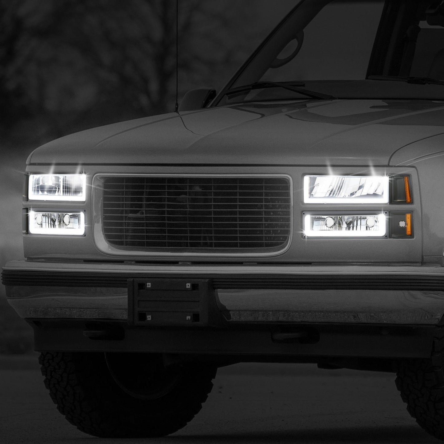 U-LED DRL Headlights+Turn Signal Lights <br>94-99 GMC C/K 1500 Yukon, C/K 1500-2500 Suburban