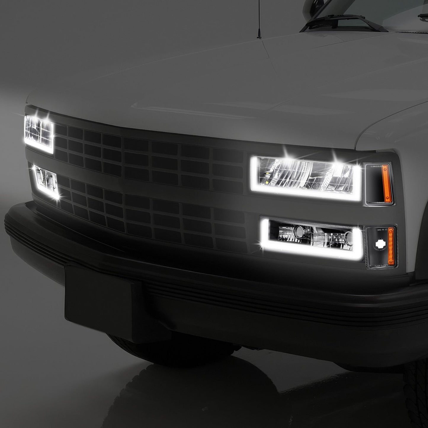 U-LED DRL Headlights+Turn Signal Lights <br>88-93 Chevy C/K 1500-3500 Suburban