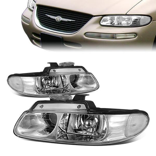 Projector Headlights<br>96-99 Dodge Grand Caravan Chrysler Town Country Voyager